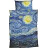 Bettwäsche GOEBEL "Starry Night" Gr. B/L: 135 cm x 200 cm (1 St.), B/L: 80 cm x 80 cm (1 St.), Satin, blau (moonlight blau) Satin-Bettwäsche geniales Design von Vincent van Gogh