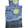 Bettwäsche GOEBEL "Starry Night" Gr. B/L: 155 cm x 220 cm (1 St.), B/L: 80 cm x 80 cm (1 St.), Satin, blau (moonlight blau) Satin-Bettwäsche geniales Design von Vincent van Gogh