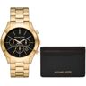 Chronograph MICHAEL KORS "RUNWAY, MK1076SET" Armbanduhren goldfarben Herren Hochzeitsmode