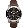 Chronograph FOSSIL "GRANT, FS4813" Armbanduhren braun Herren Quarzuhren