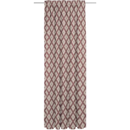 Adam Vorhang ADAM „Maroccan Shiraz light“ Gardinen Gr. 255 cm, Multifunktionsband, 142 cm, rot (dunkelrot) Esszimmergardinen nachhaltig aus Bio-Baumwolle