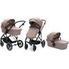 Kombi-Kinderwagen FILLIKID Kinderwagenset Fill Leopard Air, sand melange beige (sand melange) Baby Kinderwagen Kinderwagen-Sets