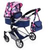 Kombi-Puppenwagen BAYER City Neo, Blau Puppenwagen bunt (blau, pink, rosa) Kinder Puppenwagen -trage