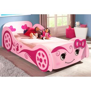 Vipack Autobett, mit Lattenrost Liegefläche B/L: 90 cm x 200 Höhe: 68 cm, kein Härtegrad, ohne Matratze rosa Kinder Autobett Kinderbetten Kindermöbel
