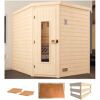 WEKA Sauna Turku Eck 1 Saunen beige (natur) Saunen