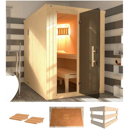 WEKA Sauna „Kaarina 1“ Saunen ohne Ofen beige (natur) Saunen