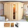 KARIBU Sauna "Lellin" Saunen beige (naturbelassen) Saunen