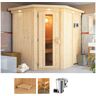 KARIBU Sauna "Lellin" Saunen beige (naturbelassen) Saunen