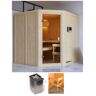 KARIBU Sauna "Koska" Saunen beige (natur) Saunen