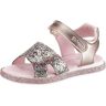 Sandale RICHTER "Romea" Gr. 25, bunt (goldfarben, bunt, glitter) Kinder Schuhe Mädchenschuhe Sommerschuh, Klettschuh, Sandalette, mit Klettverschluss