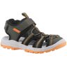 Sandale SUPERFIT "TORNADO LIGHT WMS: Mittel" Gr. 29, grün (khaki, orange) Kinder Schuhe Sommerschuh, Klettschuh, Sandalette, mit geschütztem Zehenbereich