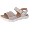 Sandale RICOSTA "Samira WMS: Mittel" Gr. 31, beige (tundra) Kinder Schuhe Mädchenschuhe Sommerschuh, Klettschuh, Sandalette, mit Klettverschluss