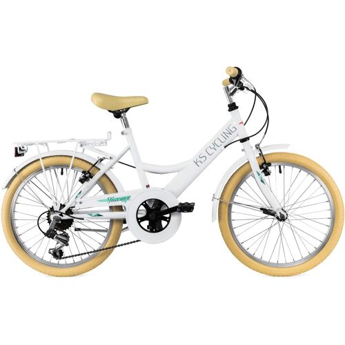 Ks Cycling Jugendfahrrad KS CYCLING „Toscana“ Fahrräder Gr. 36 cm, 20 Zoll (50,80 cm), weiß Kinder Alle Fahrräder