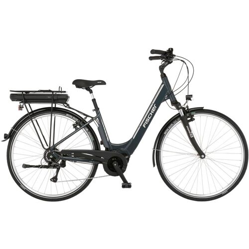 Fischer Fahrrad E-Bike FISCHER FAHRRAD „CITA 1.5 522 44“ E-Bikes Gr. 44 cm, 28 Zoll (71,12 cm), grau (schwarz matt) E-Bikes