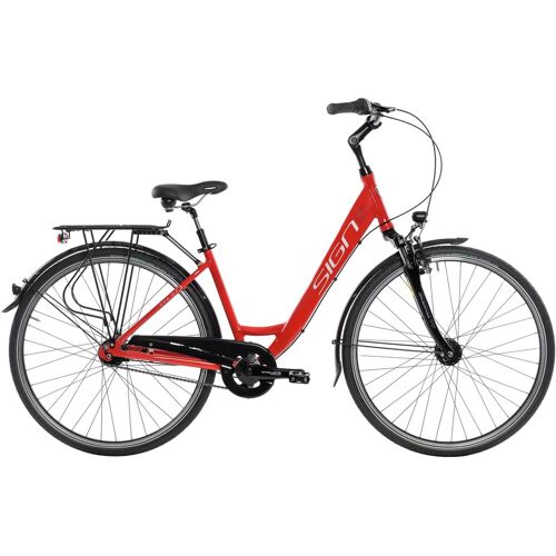 Sign Cityrad SIGN Fahrräder 43 cm, 28 Zoll (71,12 cm) rot Fahrrad