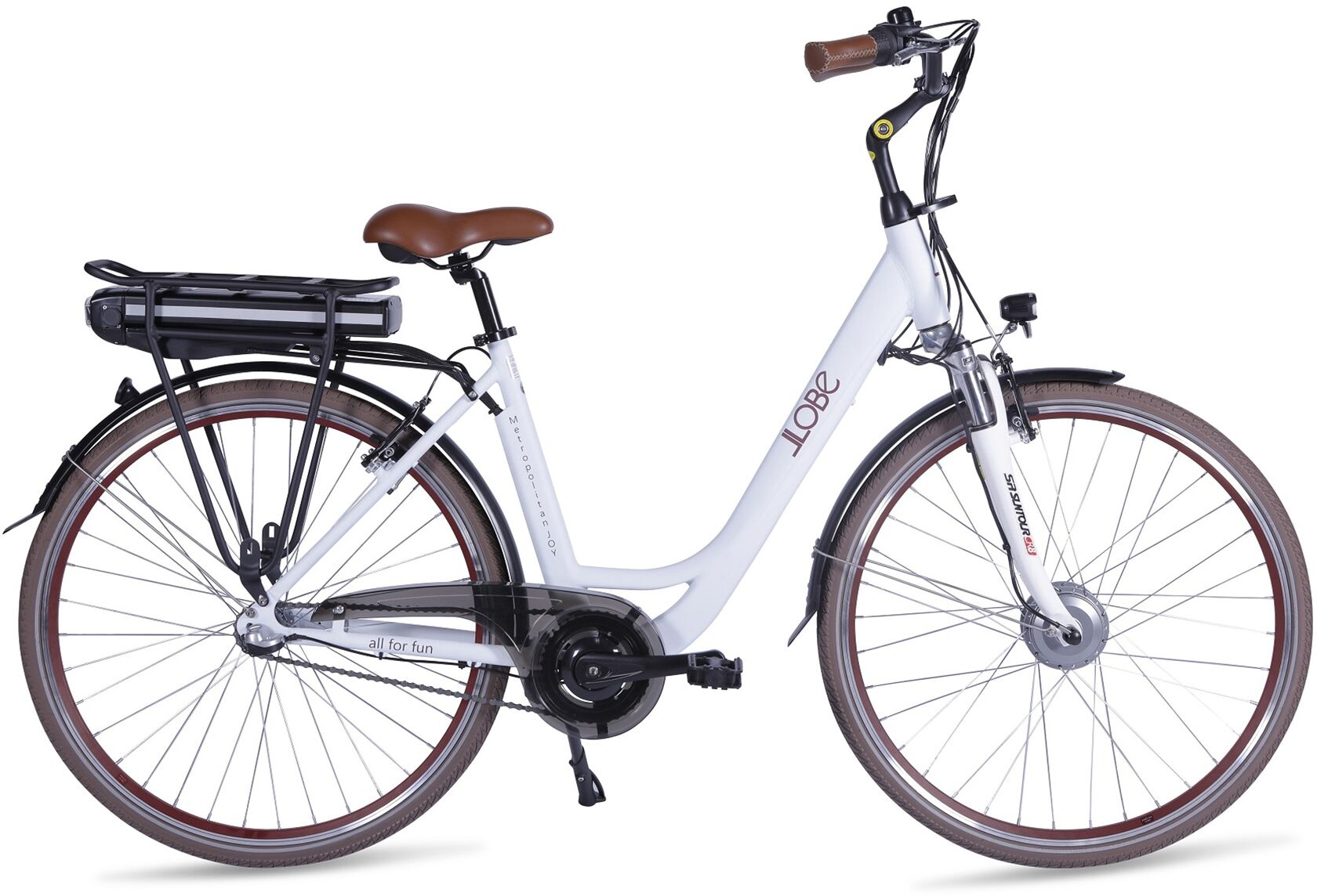 Llobe E-Bike LLOBE "Metropolitan JOY 2.0, 10Ah" E-Bikes Gr. 50 cm, 28 Zoll (71,12 cm), weiß (modernwhite) E-Bikes