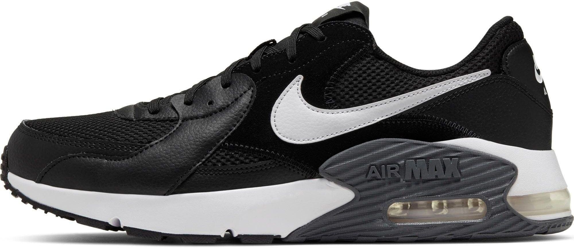 Sneaker NIKE SPORTSWEAR "Wmns Air Max Excee" Gr. 36,5, schwarz-weiß (black, white, dark, grey) Schuhe Sneaker