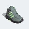 Wanderschuh ADIDAS TERREX "TERREX MID GORE-TEX" Gr. 24, grün (silver green, green spark, grey four) Schuhe Kinder wasserdicht