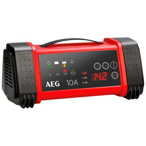 AEG Autobatterie-Ladegerät "LT 10A" Ladegeräte Mikroprozessor , rot Akku-Ladegeräte Ladegerät