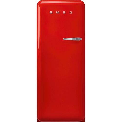 Smeg D (A bis G) SMEG Kühlschrank "FAB28_5" Kühlschränke Linksanschlag, rot Retrokühlschränke