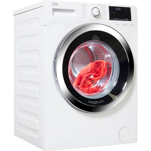 Beko A (A bis G) BEKO Waschmaschine "WMY91466AQ1" Waschmaschinen , weiß Frontlader Waschmaschine