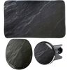 Badaccessoire-Set SANILO Granit Badaccessoires-Sets schwarz Bad-Accessoires Sets