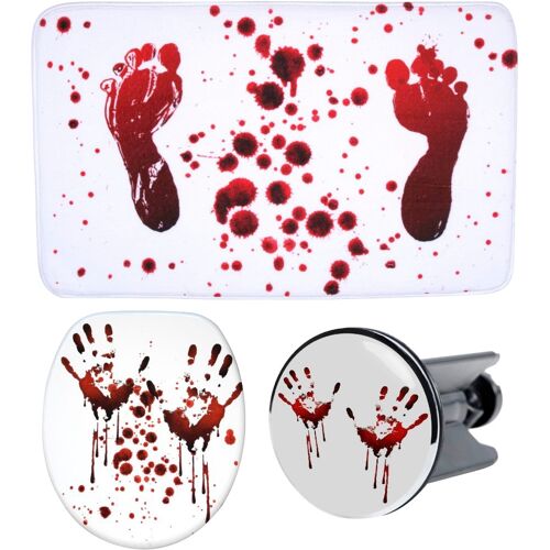 Badaccessoire-Set SANILO "Blood" Badaccessoires-Sets rot (weiß, rot) Bad-Accessoires Sets