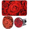 Badaccessoire-Set SANILO "Rosen" Badaccessoires-Sets rot Bad-Accessoires Sets