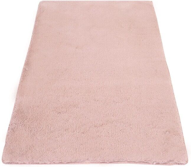 Badematte CARPET CITY "Topia Mats, Badteppich uni" Badematten Gr. rechteckig (120 cm x 170 cm), 1 St., Polyester, rosa Einfarbige Badematten