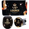 Badaccessoire-Set SANILO "VIP-Lounge" Badaccessoires-Sets schwarz (schwarz, gold) Bad-Accessoires Sets