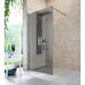Duschwand WELLTIME "Duschabtrennung" Duschwände Gr. B/H: 100 cm x 190 cm, ohne Antikalk-Versiegelung, grau (chromfarben) Duschen