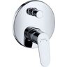 Wannenmischeinheit HANSGROHE "Focus" Armaturen Gr. H/T: 18,3 cm x 8 cm, silberfarben (chrom) Wannenarmaturen