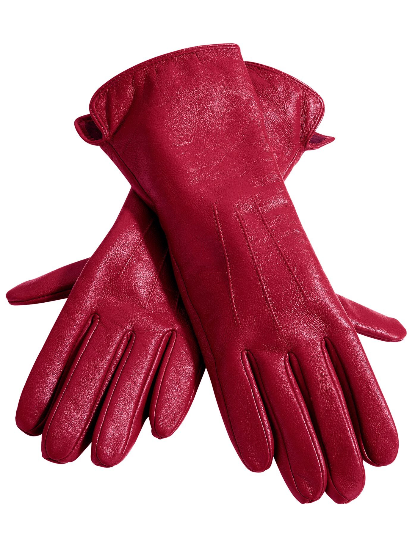 heine Lederhandschuhe 7 rot Damen Fingerhandschuhe Handschuhe Accessoires