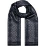 Schal CALVIN KLEIN "MONO JACQUARD TONAL SCARF 70X180" grau (gunmetal) Damen Modetücher Modeschals