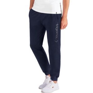 Jerseyhose TRIGEMA "TRIGEMA Freizeithose mit TRIGEMA-Aufdruck" Gr. L, US-Größen, blau (navy) Herren Hosen