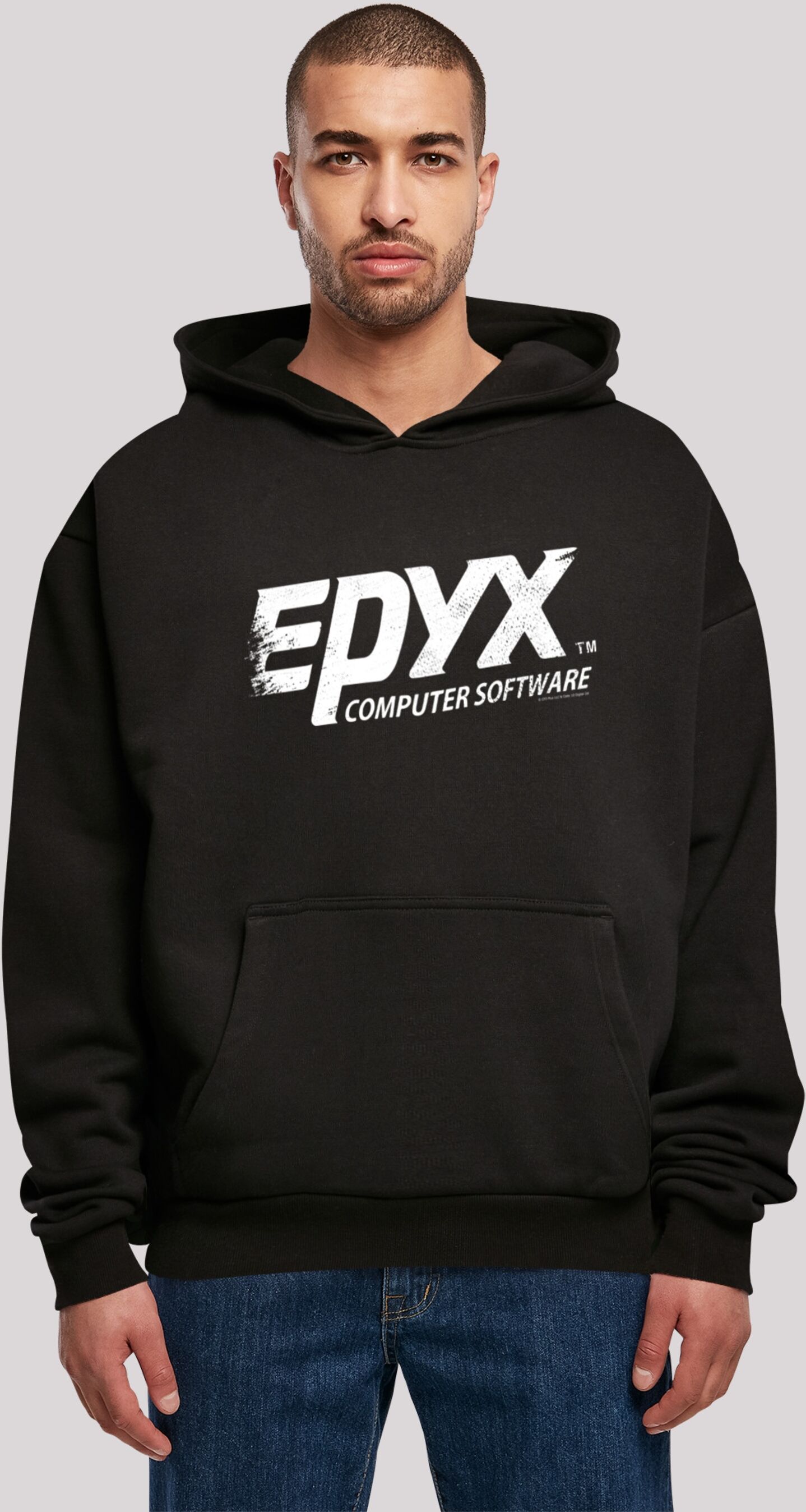 Kapuzenpullover F4NT4STIC "EPYX Computer Software Logo SEVENSQUARED" Gr. XXL, schwarz Herren Pullover Kapuzenpullover