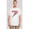 T-Shirt F4NT4STIC "David Bowie Rock Music Band Distressed Rebel" Gr. 3XL, weiß Herren Shirts T-Shirts