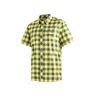 Outdoorhemd MAIER SPORTS "Kasen S/S M" Gr. 48, Normalgrößen, gelb (sonnengelb) Herren Hemden Kurzarm kurzarm Herrenhemd, atmungsaktives Wanderhemd, Karohemd