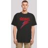 T-Shirt F4NT4STIC "David Bowie Rock Music Band Distressed Rebel" Gr. L, schwarz Herren Shirts T-Shirts