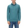 Stehkragenpullover S.OLIVER Gr. S, blau (petrol) Herren Pullover Rollkragenpullover mit Kordelzug am Stehkragen