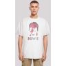 T-Shirt F4NT4STIC "David Bowie Aladdin Sane Distressed" Gr. XL, weiß Herren Shirts T-Shirts