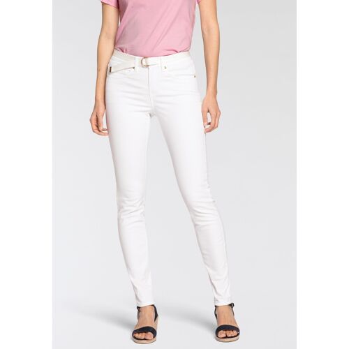 Röhrenjeans DELMAO Gr. 42, N-Gr, weiß Damen Jeans Röhrenjeans