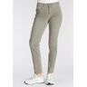 Stretch-Jeans MAC "Angela" Gr. 46, Länge 32, grün (light khaki) Damen Jeans Röhrenjeans