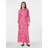 Hemdblusenkleid Y.A.S "YASSAVANNA LONG SHIRT DRESS" Gr. XL (42), N-Gr, rosa (raspberry sorbet aop:fuzzy flower) Damen Kleider Sommerkleider mit 34 Ärmel