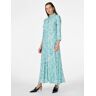 Hemdblusenkleid Y.A.S "YASSAVANNA LONG SHIRT DRESS" Gr. M (38), N-Gr, grün (quiet green aop:fuzzy flower) Damen Kleider Sommerkleider mit 34 Ärmel