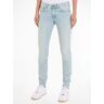 Slim-fit-Jeans TOMMY JEANS "Skinny Jeans Marken Low Waist Mittlere Leibhöhe" Gr. 34, Länge 30, blau (denim light) Damen Jeans Röhrenjeans