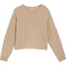 Strickpullover LEVI'S "RAE SWEATER NEUTRALS" Gr. M (38), beige (macadamia) Damen Pullover V-Pullover