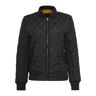 Allwetterjacke URBAN CLASSICS "Urban Classics Damen Ladies Diamond Quilt Nylon Jacket" Gr. S, schwarz (black) Damen Jacken Übergangsjacken