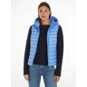 Steppweste TOMMY HILFIGER "LW PADDED GLOBAL STRIPE VEST" Gr. S (36), blau (blue spell) Damen Westen Kurzwesten