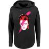 Kapuzenpullover F4NT4STIC "David Bowie Aladdin Sane Lightning Bolt" Gr. S, schwarz Damen Pullover Kapuzenpullover